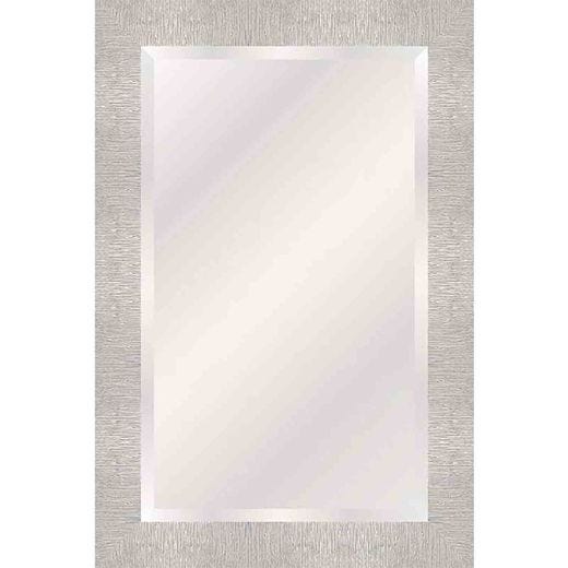 29" x 41" Contemporary Textured Framed Mirror-Chrome