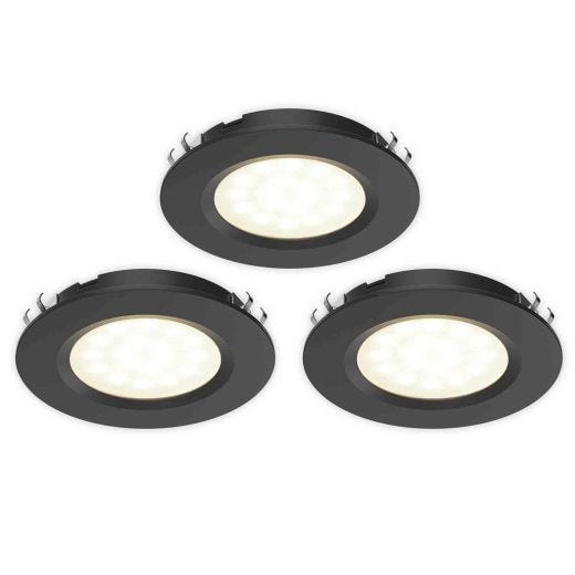 Bazz Led Black Undercabinet Puck Lights - 3/Pack