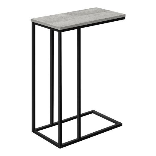 Table d’appoint grise 25" pieds métal noir