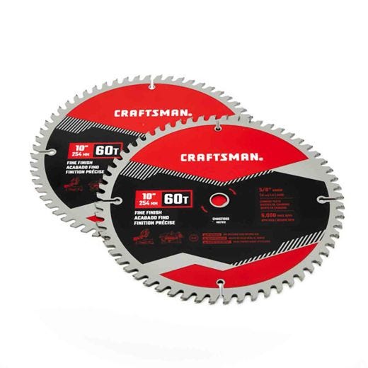 Craftsman 10" 60 Tooth Sawblade 2 Pack