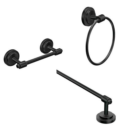 Kit de bain Iso 3 pièces - Noir mat
