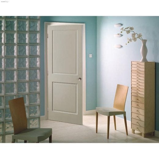 Porte intérieure 2 panneaux 30" x 80" Noire
