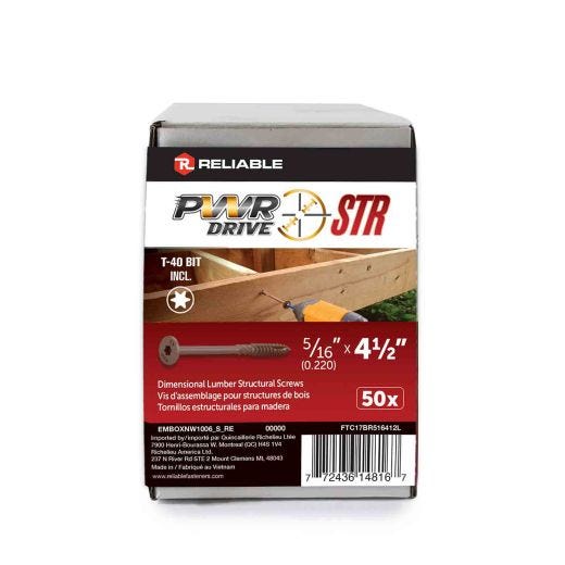 Structural Framing Screw-5/16" x 4-1/2"-50/Pack