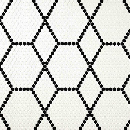 6mm White and Black Hive Pattern Matte 15 pc/Box