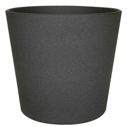 Pot Lina Céramique Granite Foncé 10"