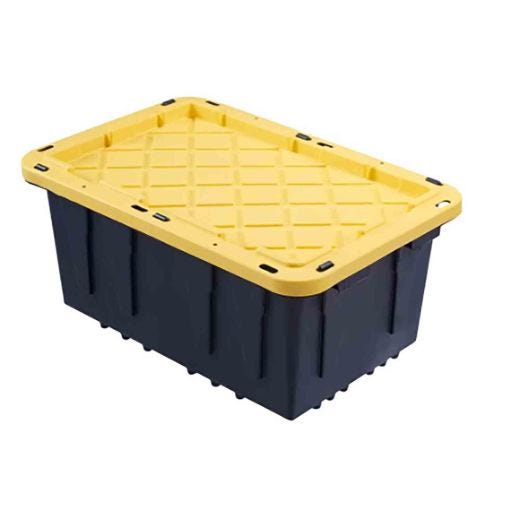 Strong Box Black and Yellow Plastic 45L