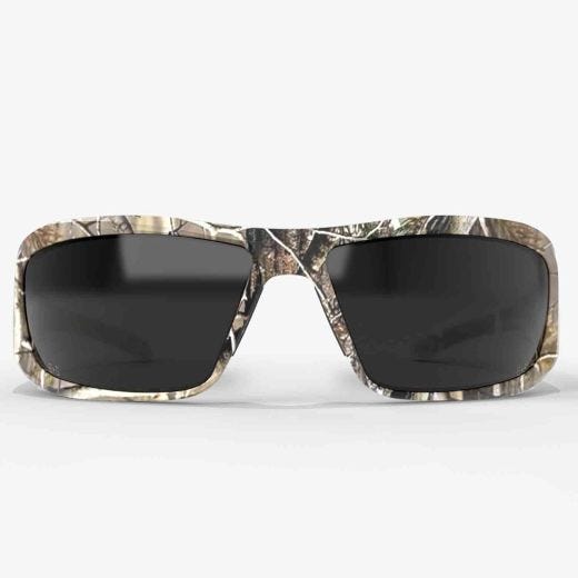 Brazeau Safety Glasses Forest Camo Frame Smoke Lenses