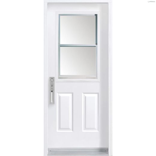Porte 32"x80" ventilée vinyle int. 4-5/8" seuil PVC