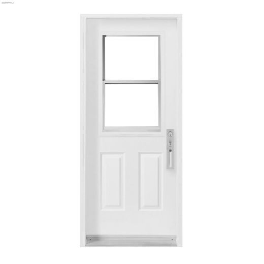 Porte 36"x80" ventilée vinyle int. 4-5/8" seuil PVC