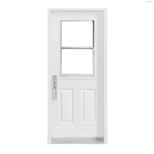 Porte 36"x80" ventilée vinyle int. 4-5/8" seuil PVC