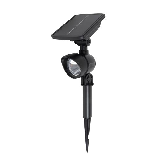 Solar Black Plastic Spotlight 100 Lumen