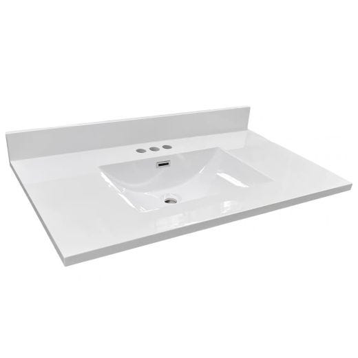 37" x 21-13/16" Marble Vanity Top
