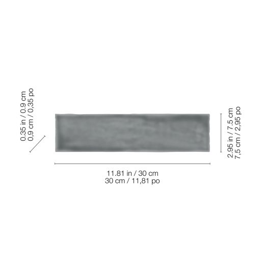 Carreau Céramique Teramoda 3"x12" 44PC/10,66 pi²