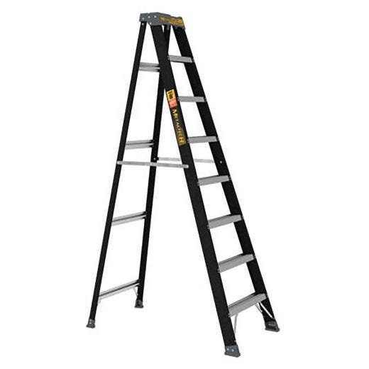 Metaltech 8' Fiberglass Step Ladder 250lb Capacity-Type 1