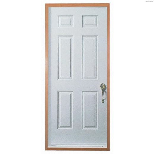 32"x80" 6-Panel Natural RH Inswing Door 4-5/8"-PVC Sill