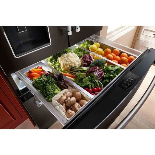 Réfrigérateur 4 portes 36" avec distributeur eau et glace