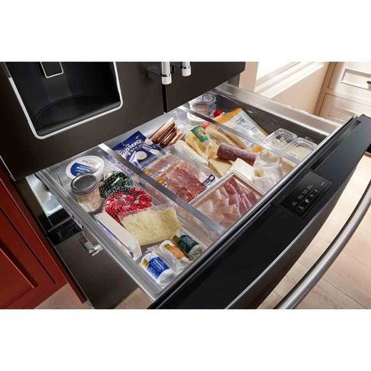 Réfrigérateur 4 portes 36" avec distributeur eau et glace
