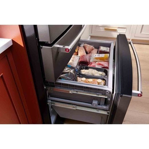 Réfrigérateur 4 portes 36" avec distributeur eau et glace