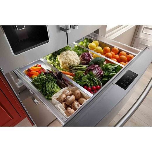 Réfrigérateur 4 portes 36" avec distributeur eau et glace