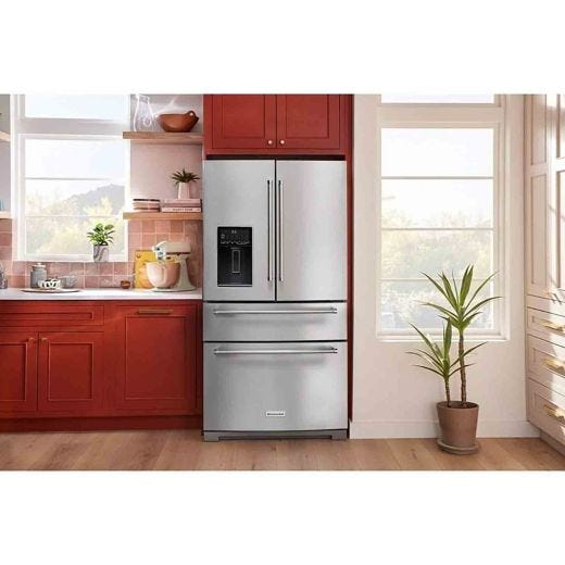 Réfrigérateur 4 portes 36" avec distributeur eau et glace