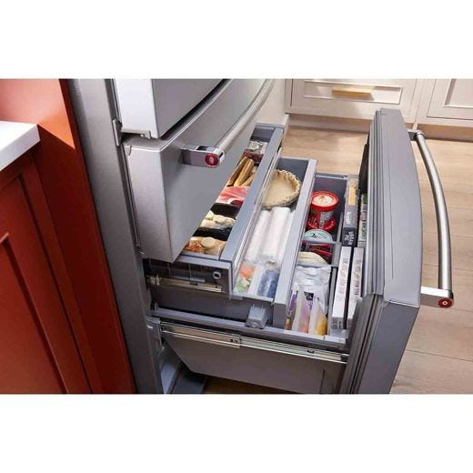 Réfrigérateur 4 portes 36" avec distributeur eau et glace