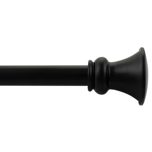 Tringle à rideau égyptienne noire réglable 66"-120" 3/4"