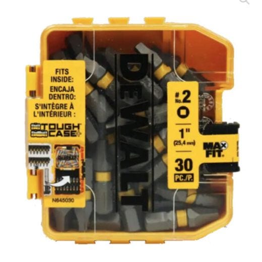 Dewalt Shell 1" Sq2 Max Impact Screwdriver Bit Set 30/Pack