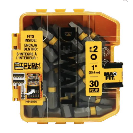 Dewalt Shell 1" Sq2 Max Impact Screwdriver Bit Set 30/Pack