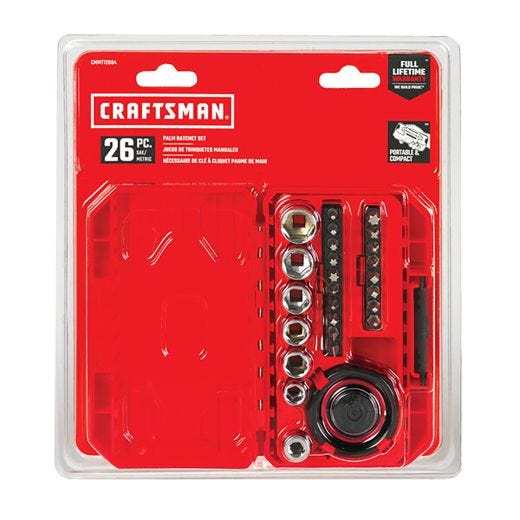 Jeu d’adaptateurs à cliquet Craftsman 1/4" 26 pièces