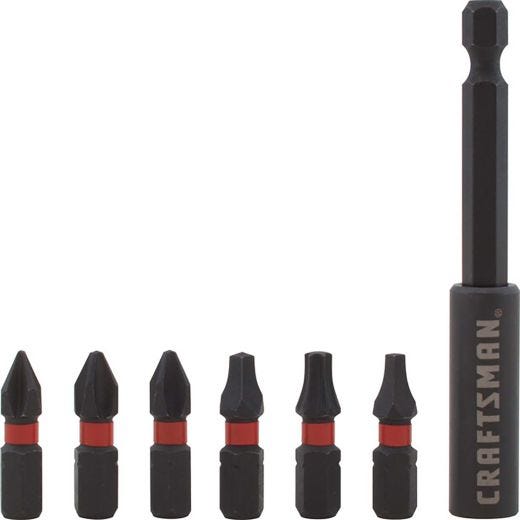 Jeu de tourne-écrous impact Craftsman 1/4" x 1" 7 pièces