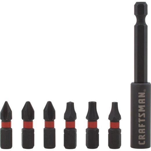 Jeu de tourne-écrous impact Craftsman 1/4" x 1" 7 pièces