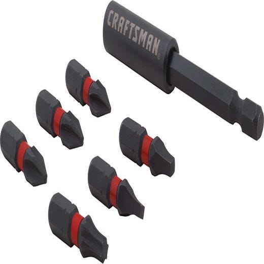 Jeu de tourne-écrous impact Craftsman 1/4" x 1" 7 pièces