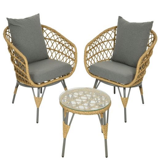 Paradise Conversation Set-Gray