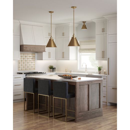Hinton Vintage Brass Industrial Pendant Light