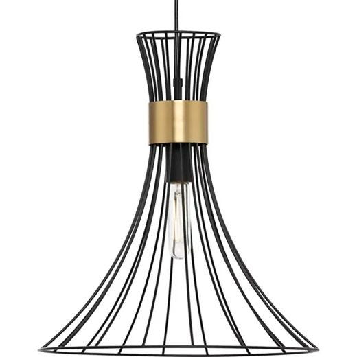 Lorin Mid-Century Matte Black Metal Pendant Light