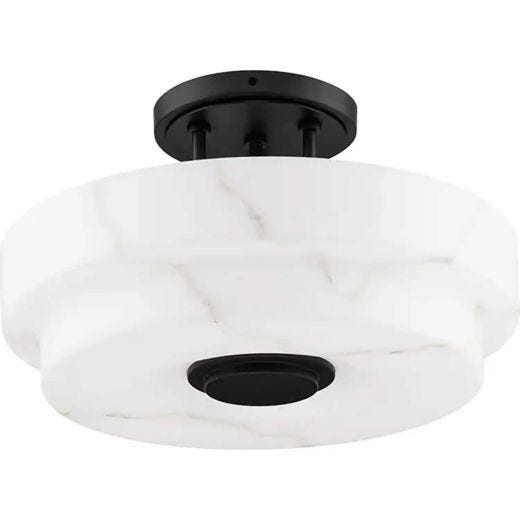 Tosca Matte Black Semi-Flush Mount Light