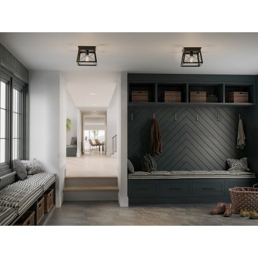 Briarwood Graphite Flush Mount Light