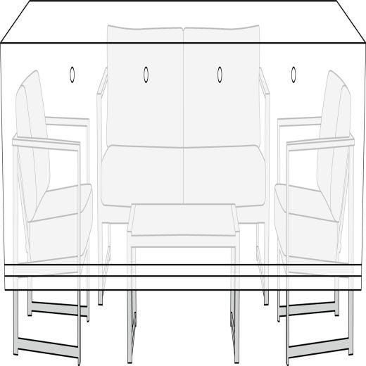 Housse de patio - sectionnelle 220X130X85CM