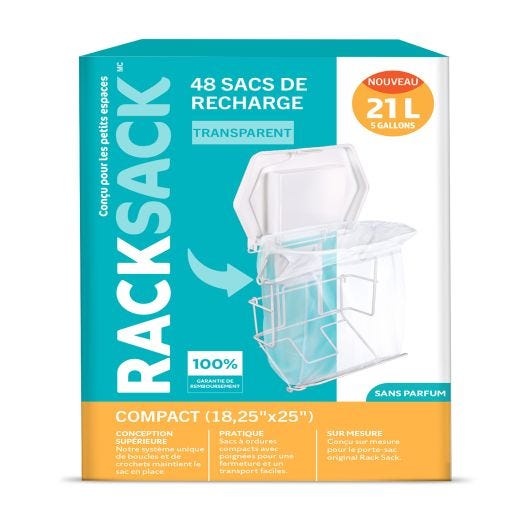 Recharges sacs compacts Rack Sack clair 48/pqt