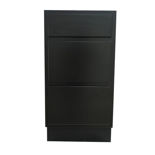 Bloc de 3 tiroirs 18" noir
