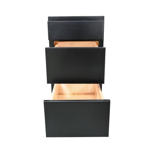 Bloc de 3 tiroirs 18" noir