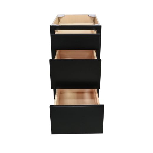 Bloc de 3 tiroirs 18" noir
