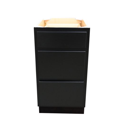 Bloc de 3 tiroirs 18" noir