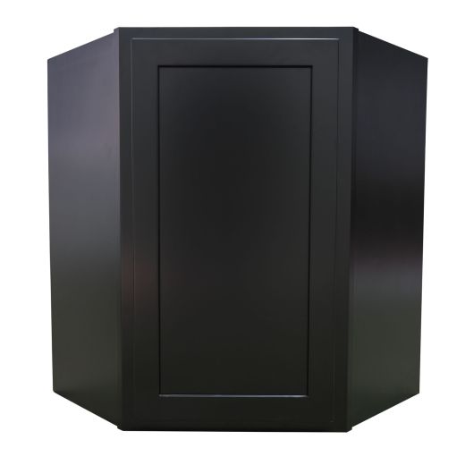 24" Diagonal Wall Cabinet Black