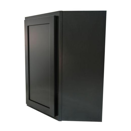 24" Diagonal Wall Cabinet Black
