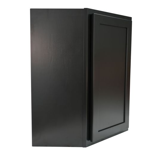 24" Diagonal Wall Cabinet Black