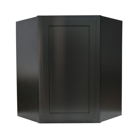 24" Diagonal Wall Cabinet Black