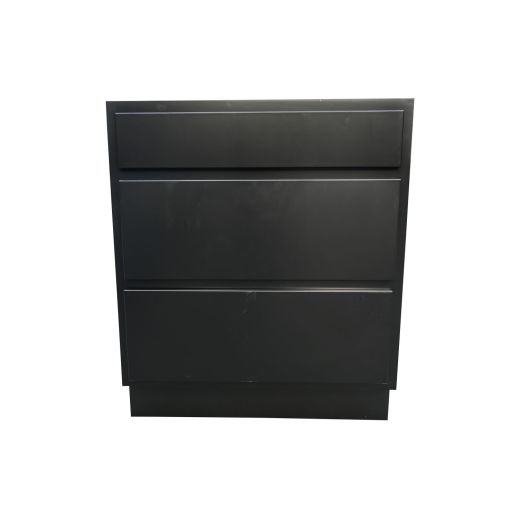 Bloc 3 Tiroirs Noir 30"