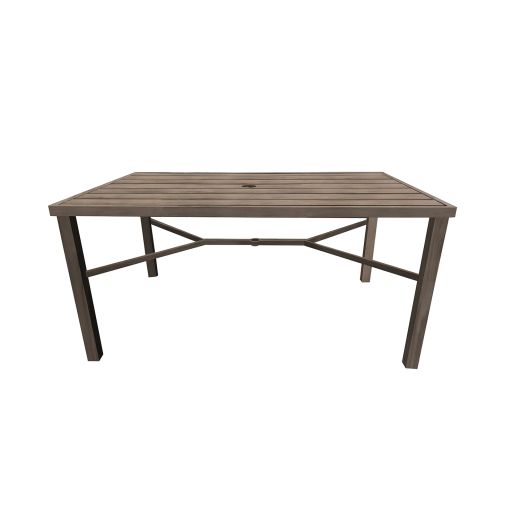 Dining Table Slat Top Wood Look 38" x 60"