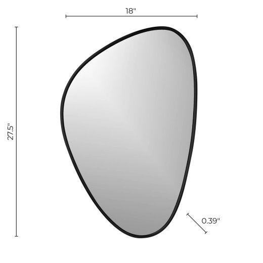Luna Irregular Black Mirror 18" x 27"